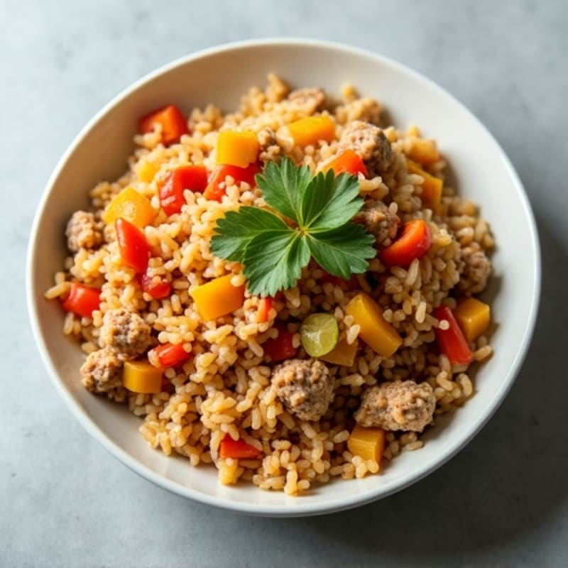 Ground Turkey Coconut Rice Skillet