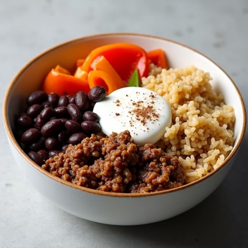 Seasoned Ground Beef Bowl with Special Sauce