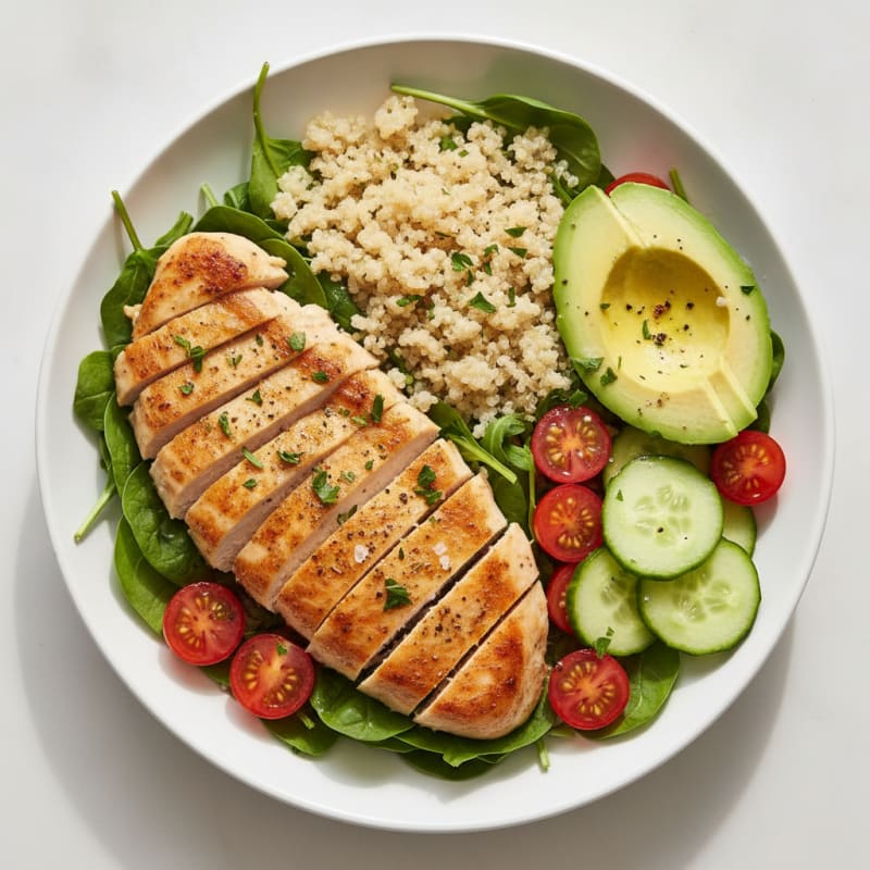 Lemon-Herb Chicken Salad Power Bowl