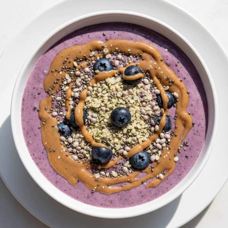 Silky Tofu Berry Protein Smoothie Bowl