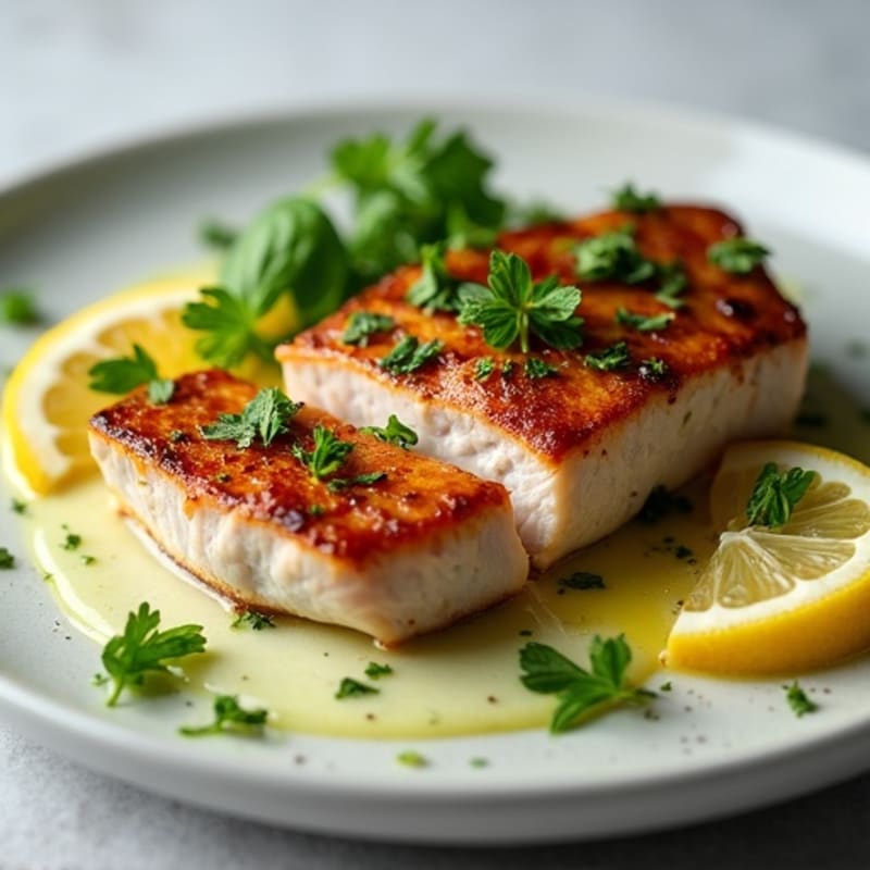 Crispy Pan-Seared Duck Breast with Herb Sauce