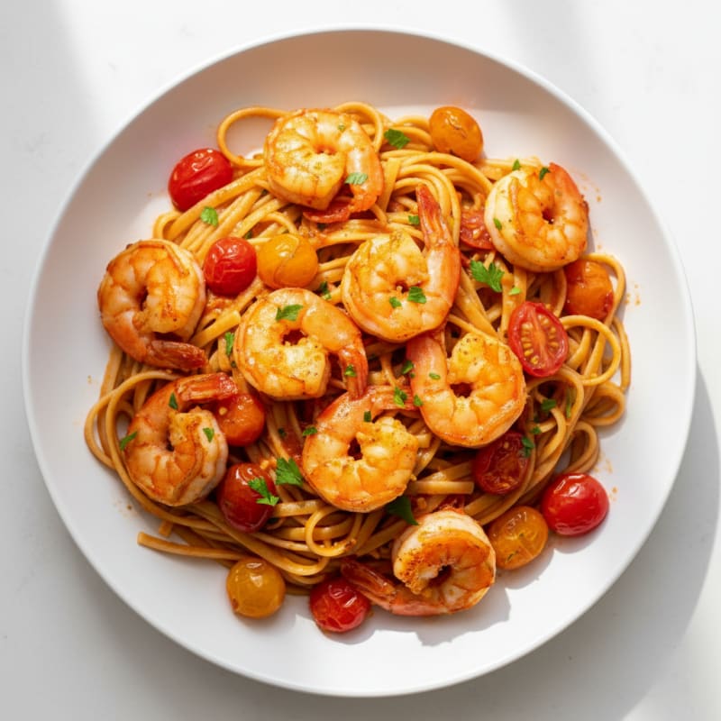 Spicy Calabrian Chili Shrimp Linguine