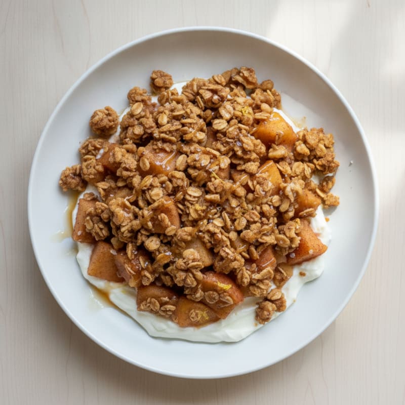 Baked Apple Crumble with Oat Topping