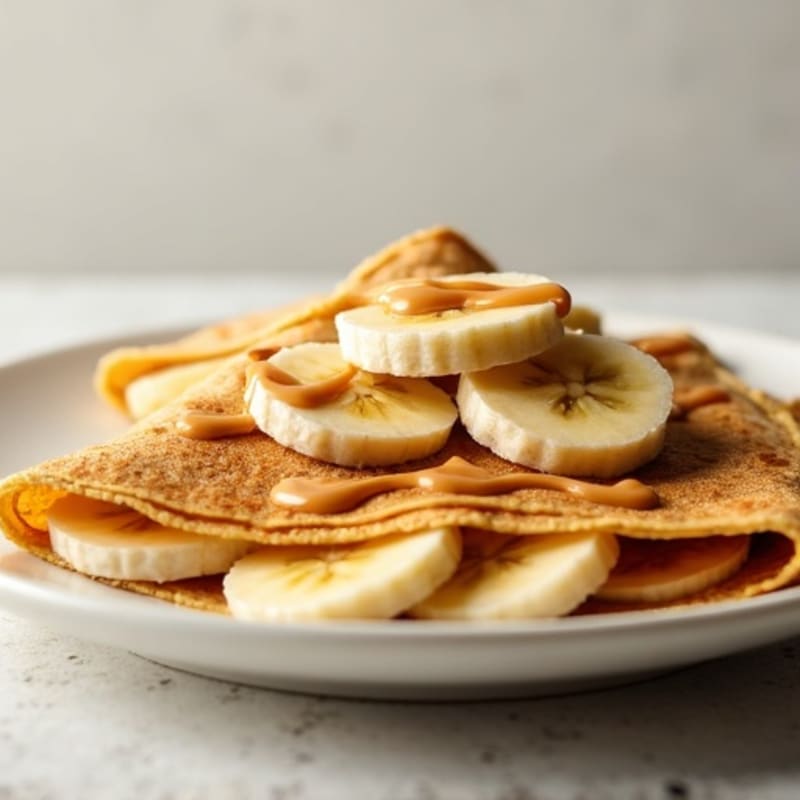 Protein-Packed Almond Butter Banana Crepes