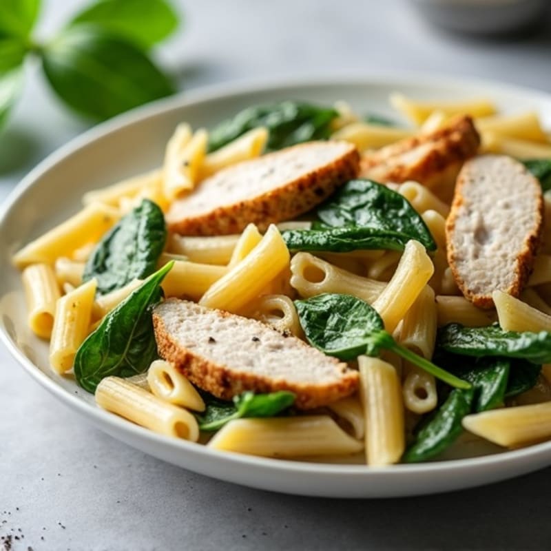 Creamy Garlic Chicken Pasta with Spinach