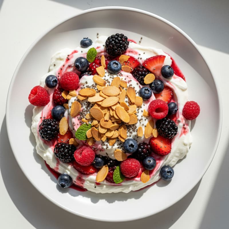 Creamy Greek Yogurt Protein Parfait with Mixed Berries