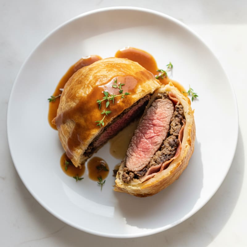 Classic Beef Wellington with Mushroom Duxelles