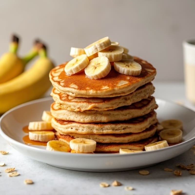 Protein-Packed Caramelized Banana Oat Pancakes
