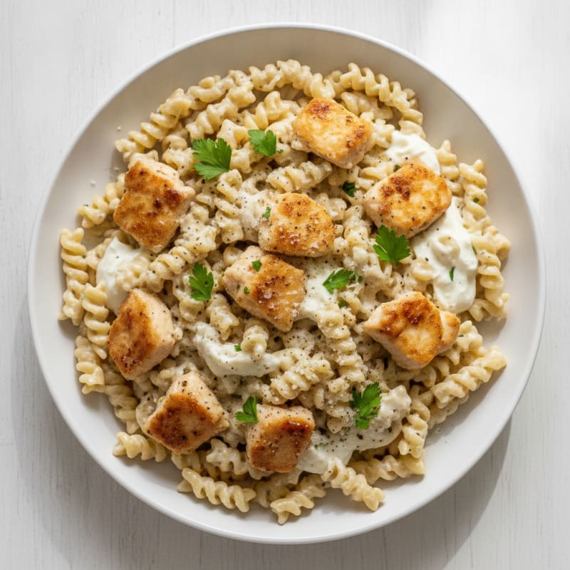 Garlic Parmesan Chicken Alfredo Pasta