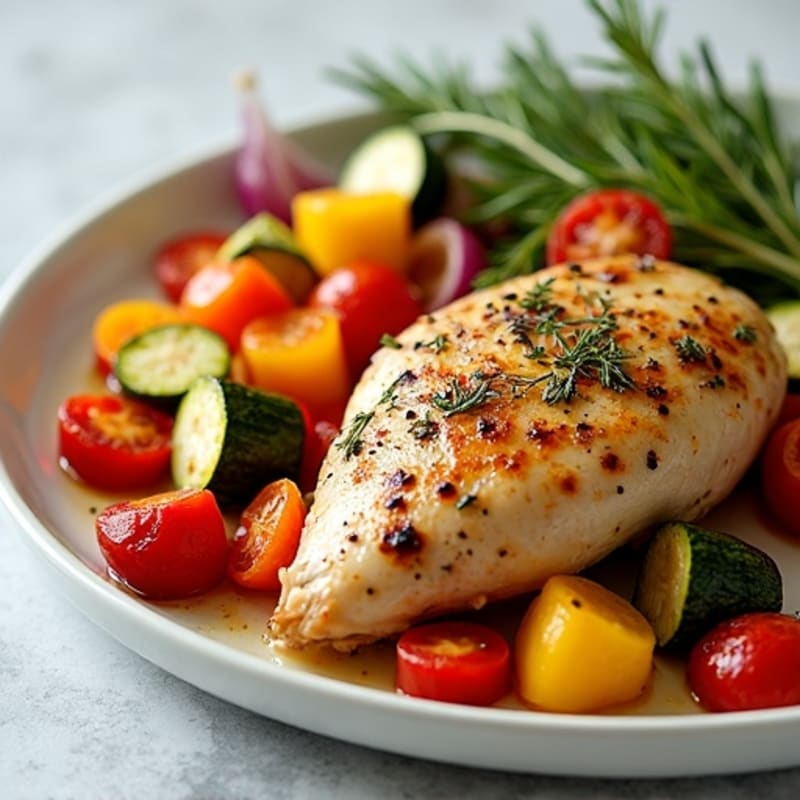 Herb-Roasted Chicken with Roasted Vegetables