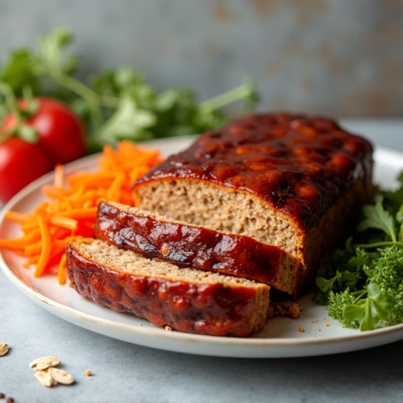 Smoky BBQ Glazed Turkey-Bacon Meatloaf