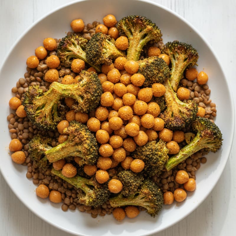 Roasted Broccoli and Chickpea Bowl