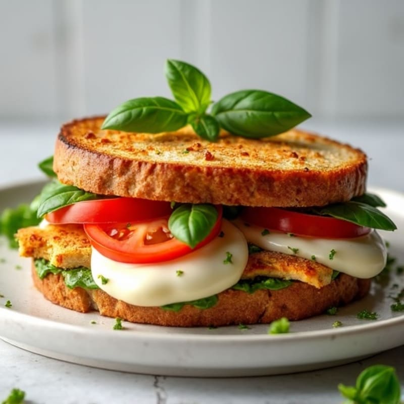 Fresh Mozzarella and Tomato Pesto Melt