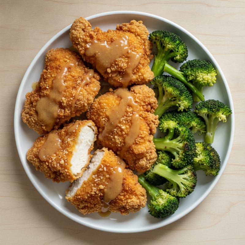Buttermilk Fried Chicken with Honey-Mustard Glaze