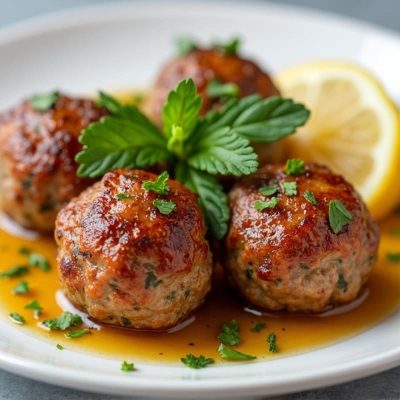 Crispy Lean Lamb Meatballs with Fresh Herbs and Bright Lemon