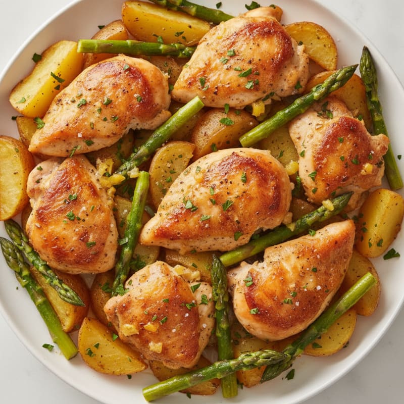Lemon Herb Chicken and Potato Bake