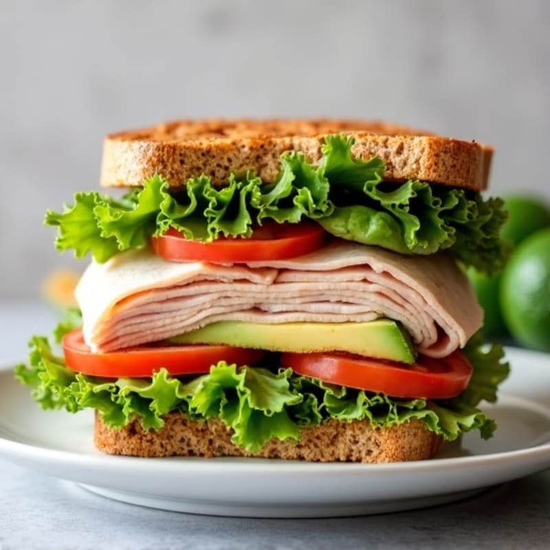 Stacked Turkey Club with Fresh Greens