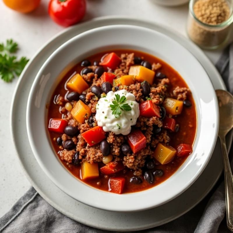 Hearty Black Bean and Grass-Fed Beef Chili
