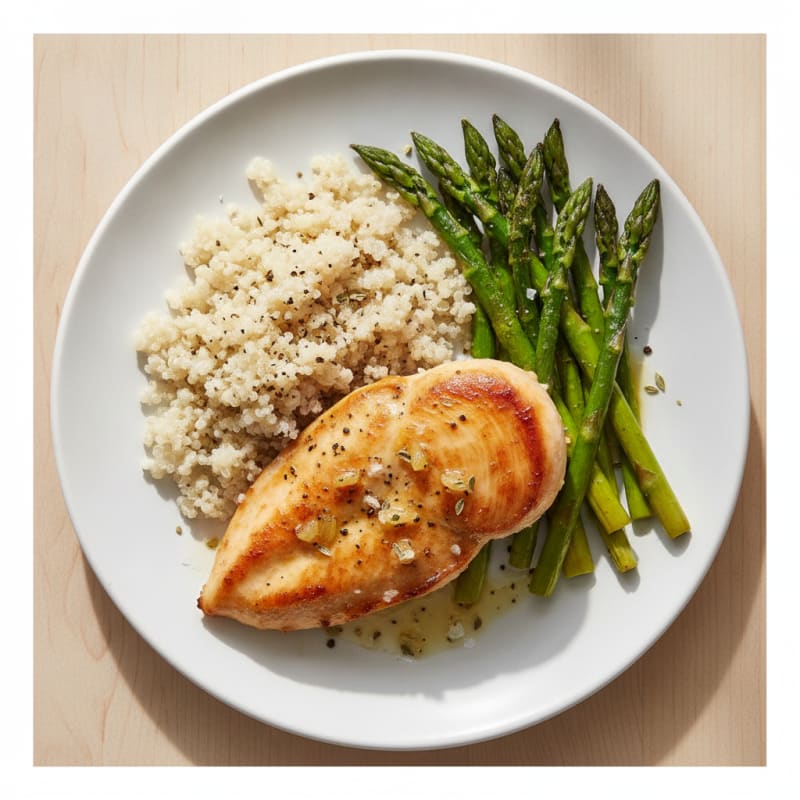 Pan-Seared Chicken with Roasted Asparagus