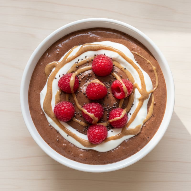 Silky Chocolate Protein Pudding with Greek Yogurt
