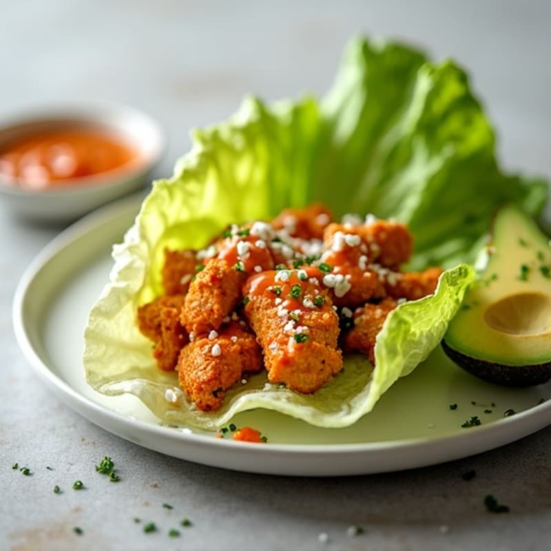 Crispy Buffalo Chicken Lettuce Wraps