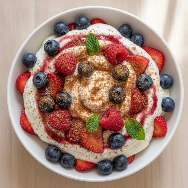 Greek Yogurt Protein Parfait with Berries