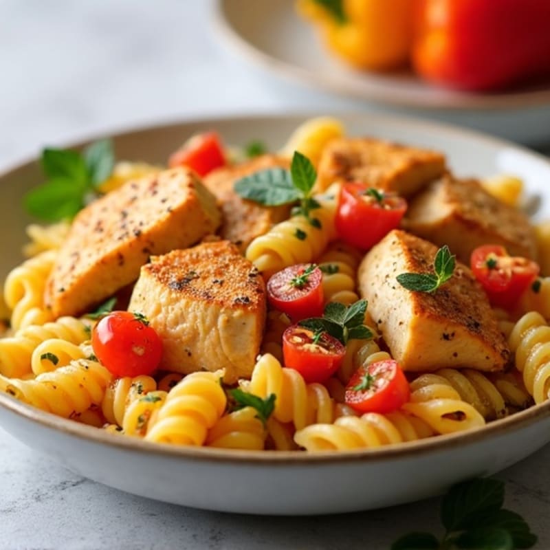 Creamy Cajun Chicken Pasta with Bell Peppers