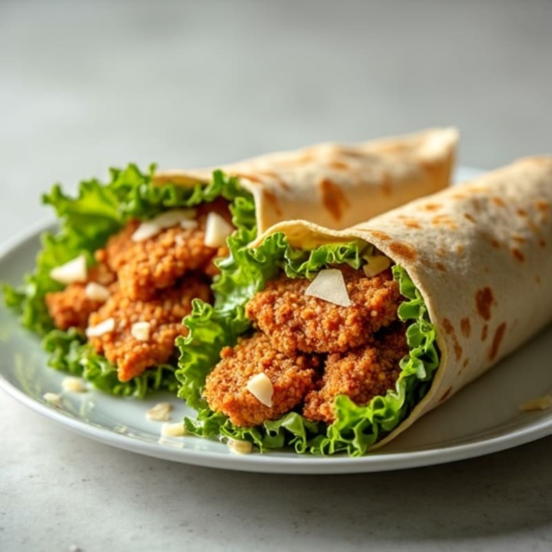 Crispy Chicken Caesar Wrap with Fresh Romaine