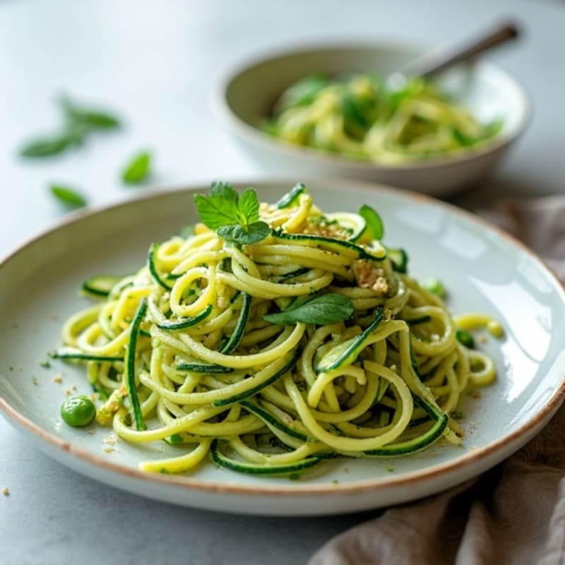 Creamy Vegan Pesto Zucchini Noodles