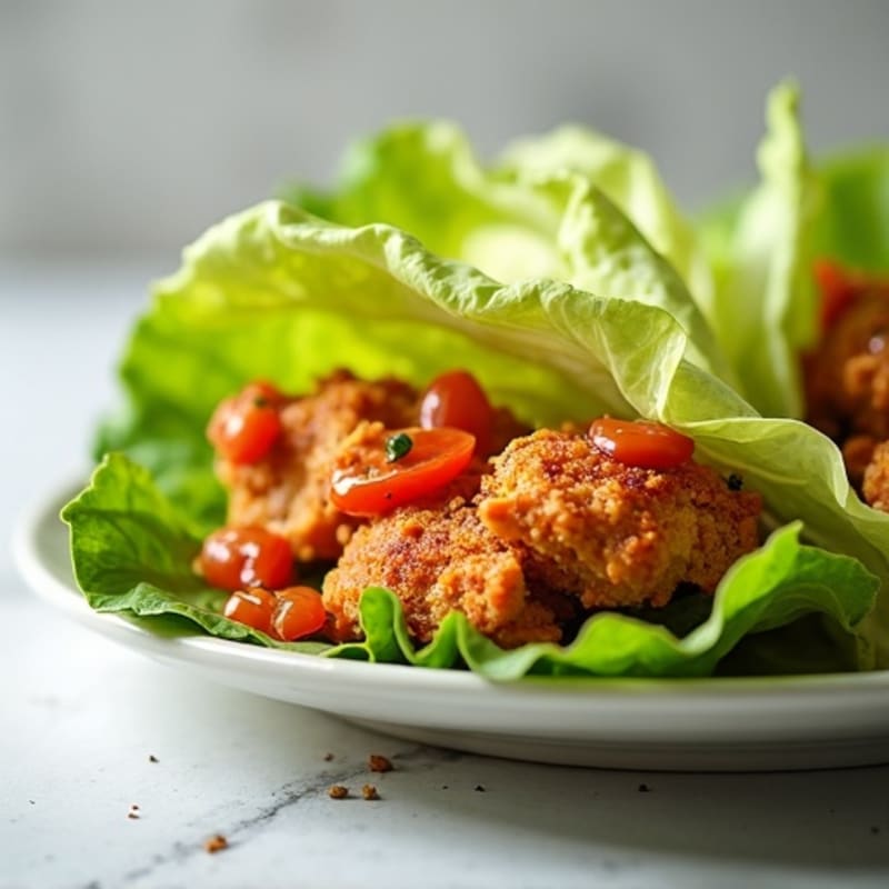 Crispy Buffalo Chicken Lettuce Wraps