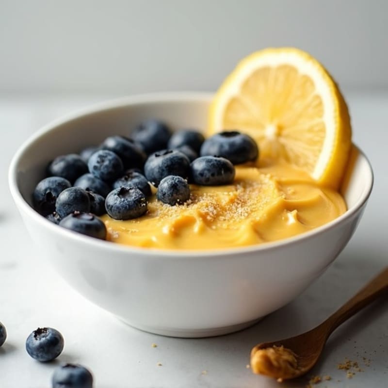 Creamy Lemon-Vanilla Protein Cheesecake Bowl