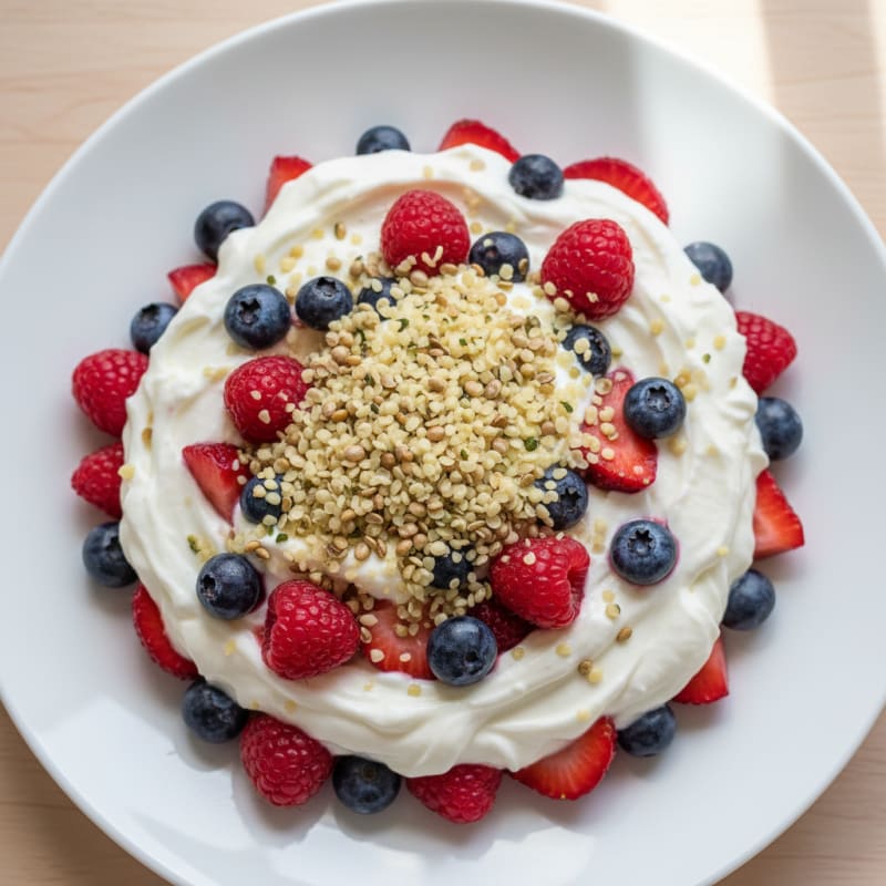 Greek Yogurt Protein Parfait with Mixed Berries