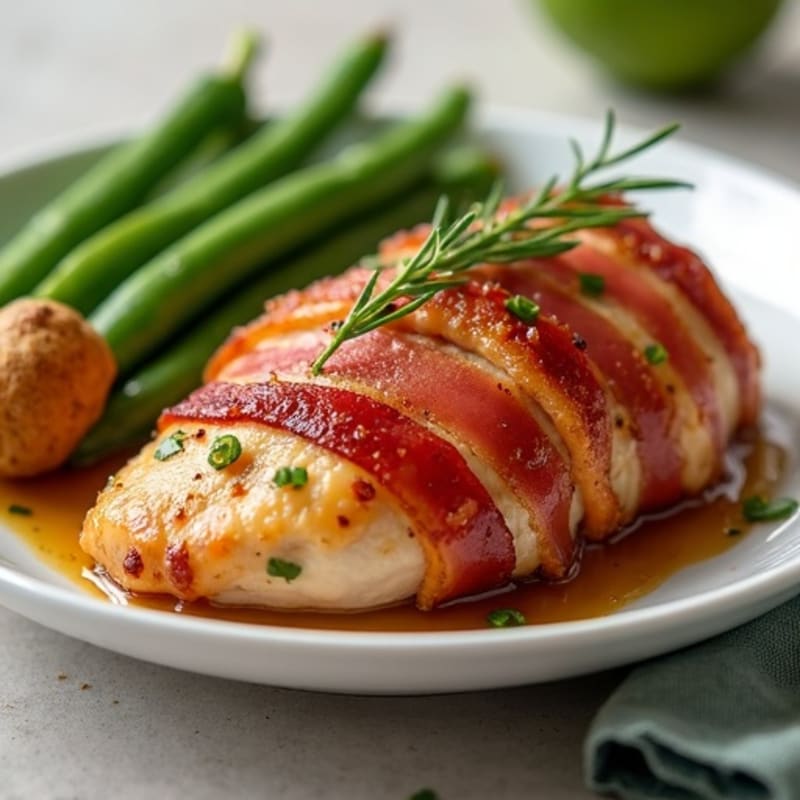 Roasted Jalapeño Chicken Wrapped with Crispy Bacon
