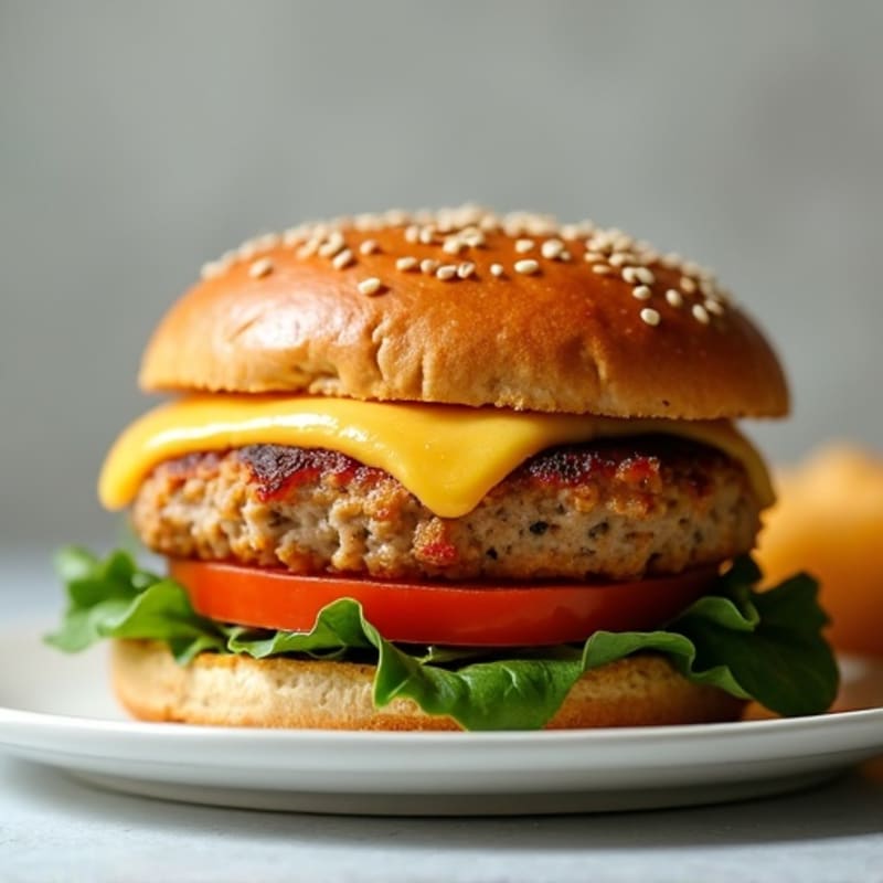 Crispy Mozzarella Turkey Burger