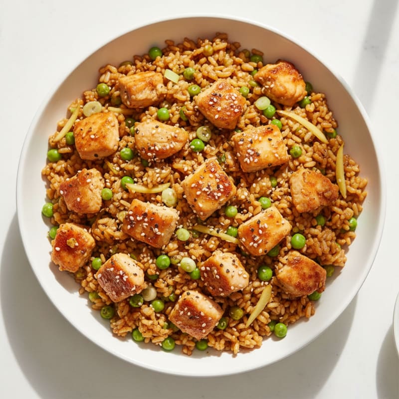 Crispy Sesame Chicken Fried Rice