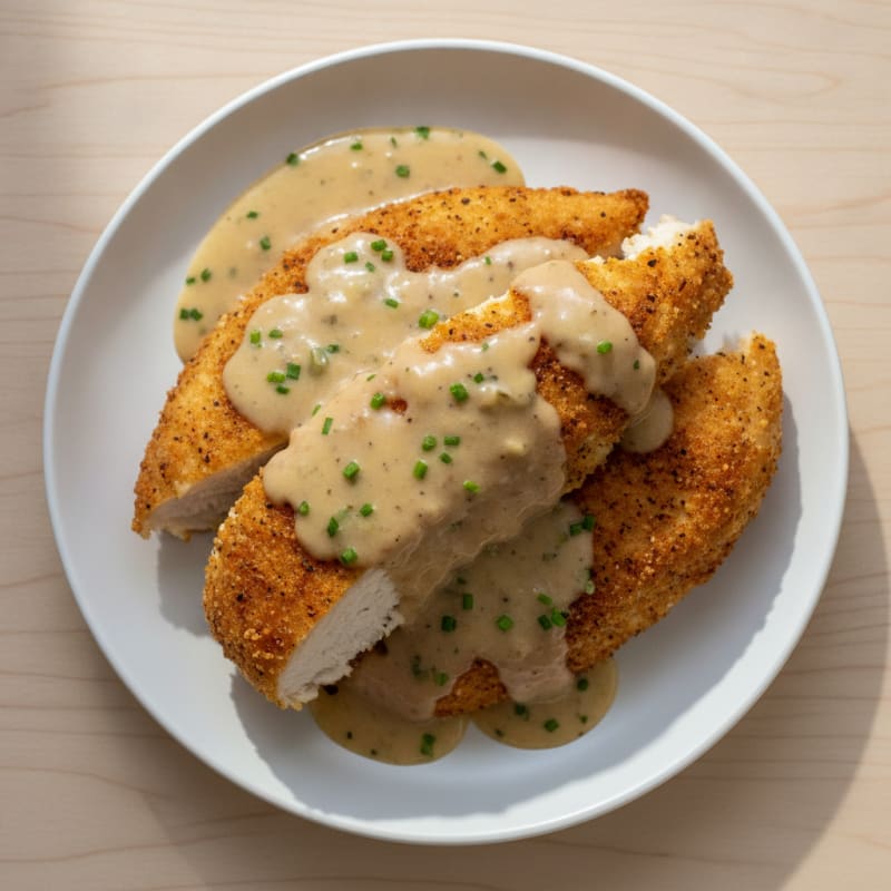 Buttermilk Fried Chicken with Creamy Gravy