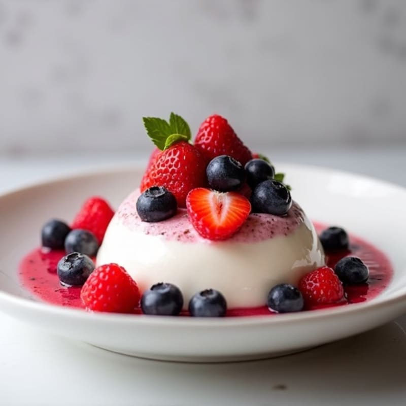 Silky Greek Yogurt Protein Mousse with Berries