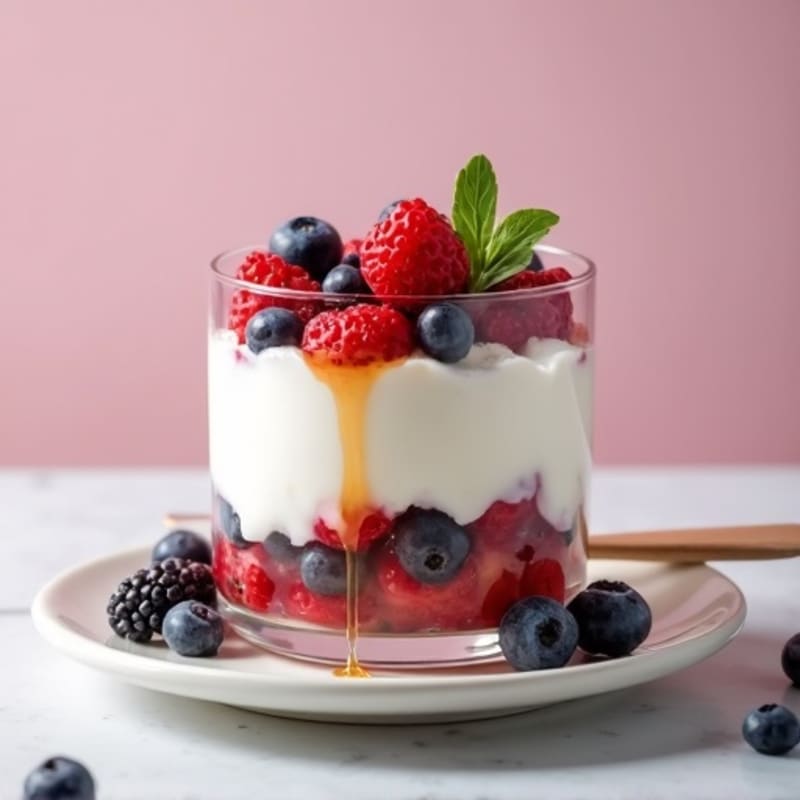 Creamy Greek Yogurt with Mixed Berries