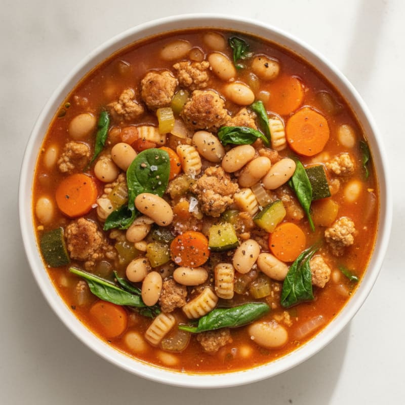 Hearty Vegetable and Pasta Minestrone