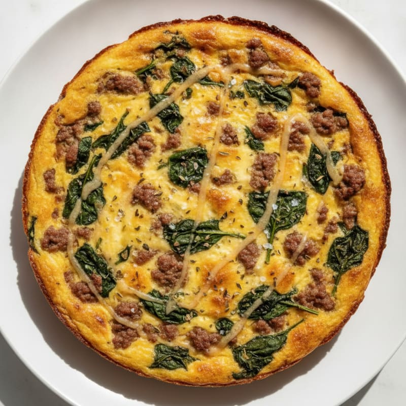 Beef and Spinach Cottage Cheese Bake