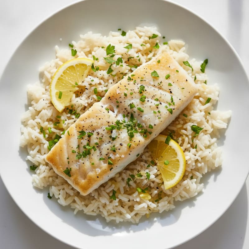 Savory Cod and Jasmine Rice Power Bowl