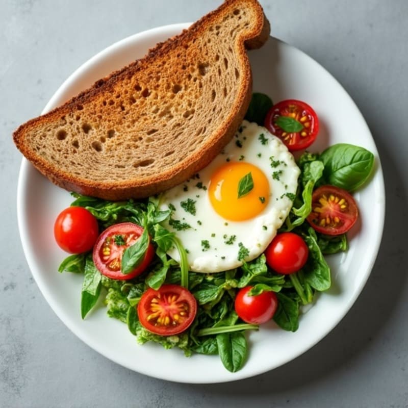 Fluffy Herb-Spinach Egg White Scramble
