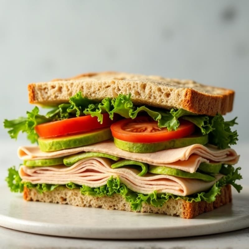 Stacked Turkey Club with Fresh Avocado