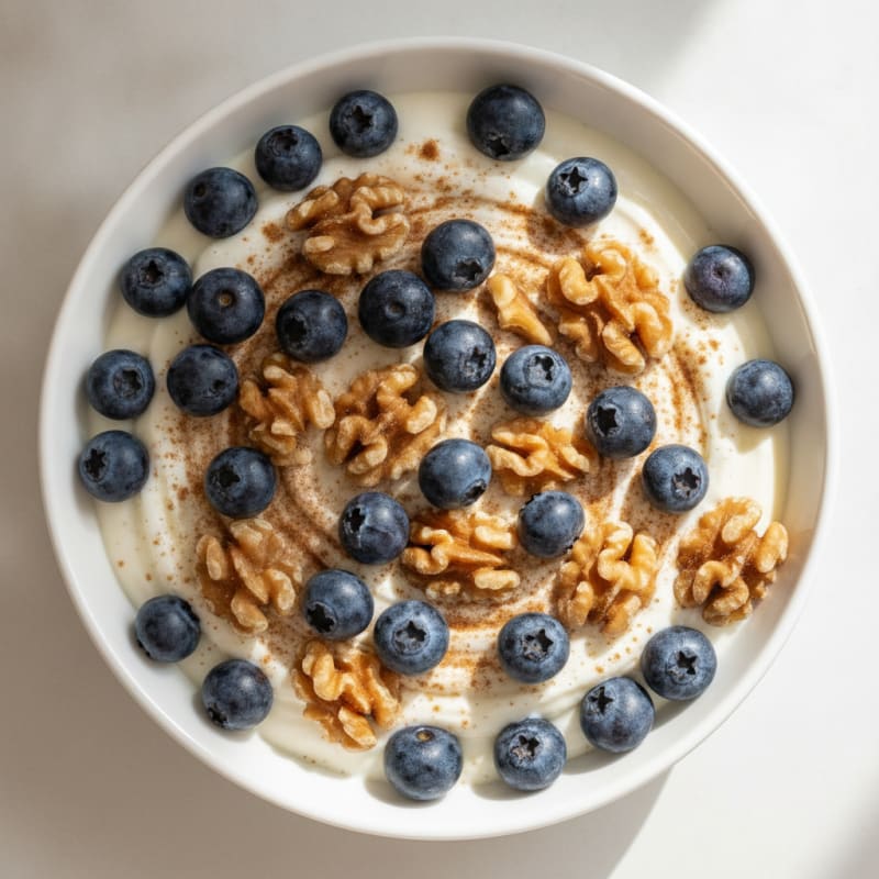 Blueberry Walnut Protein Yogurt Bowl