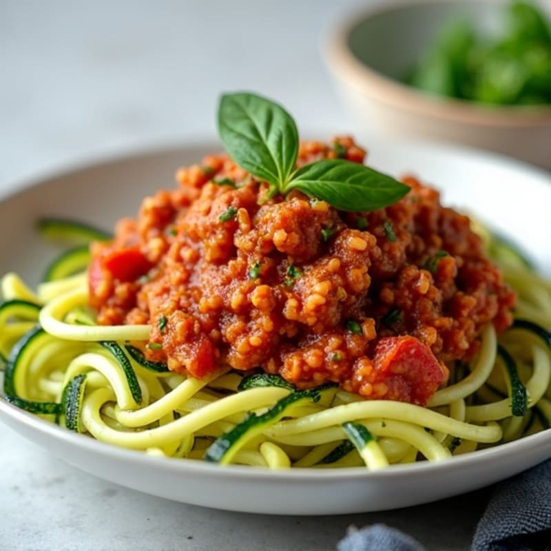 Protein-Packed Turkey Bolognese with Zucchini Noodles