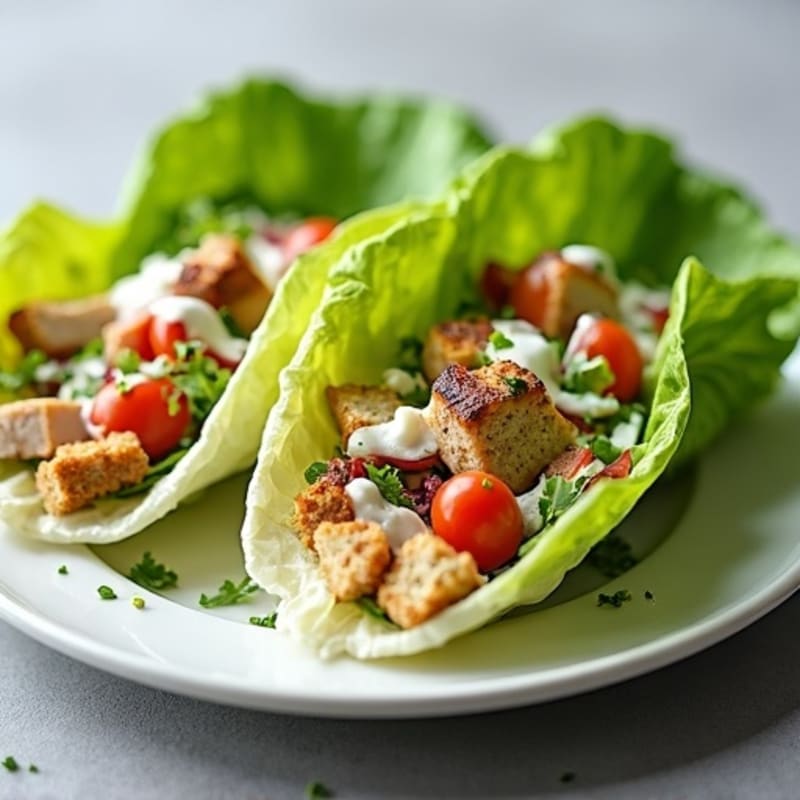 Grilled Chicken Caesar Lettuce Wraps