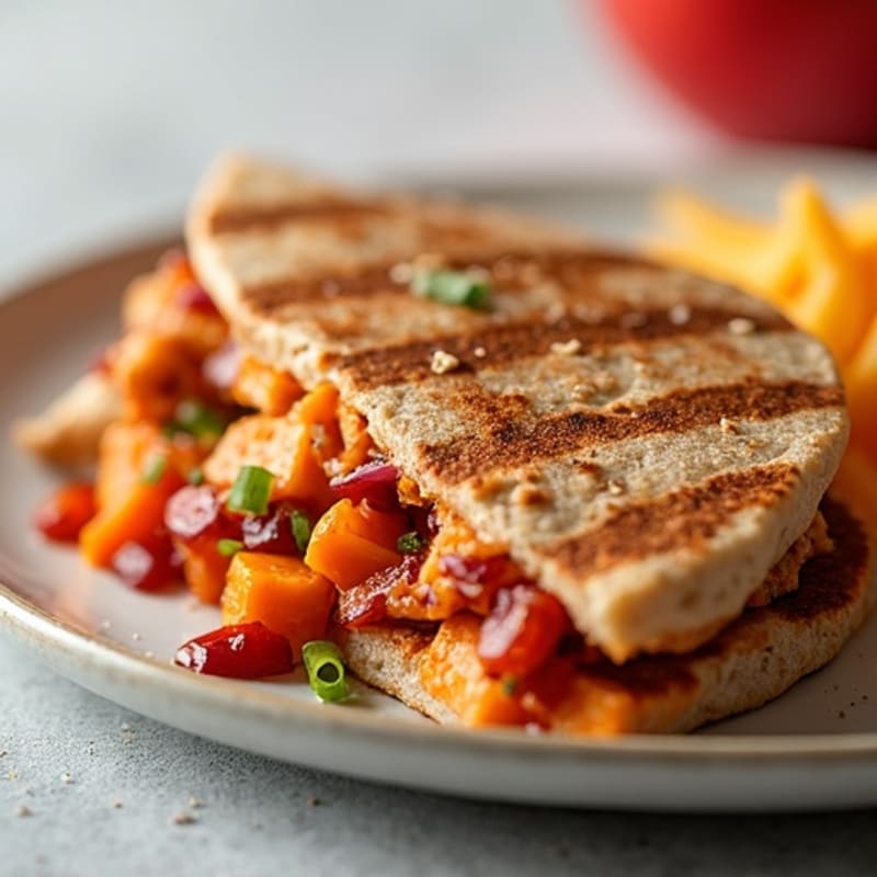 Grilled BBQ Chicken Sweet Potato Quesadilla