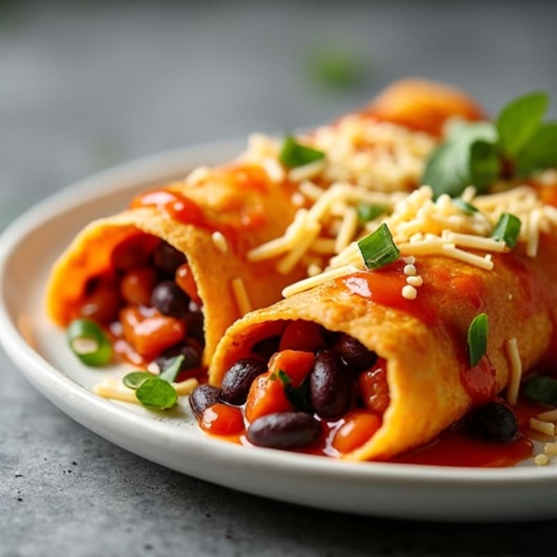 Chicken and Black Bean Baked Enchiladas