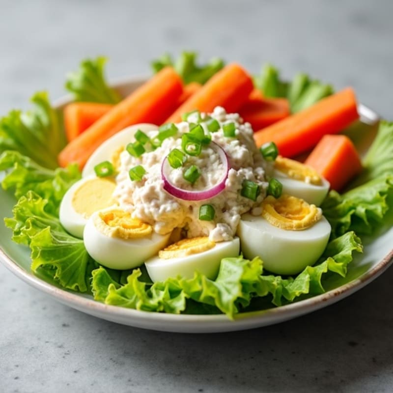 Protein-Packed Greek Yogurt Egg Salad with Crisp Veggies
