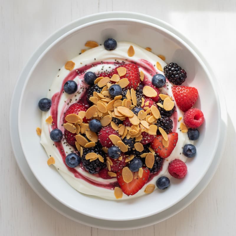 Silky Protein Greek Yogurt with Mixed Berries